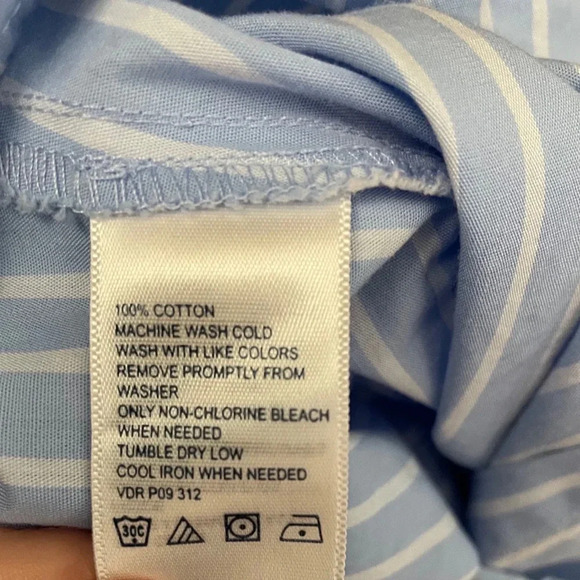 Nautica Blue Striped Button Down‎ Shirt - Picture 5 of 6